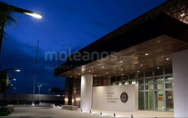 US embassy limestone cladding and coverings