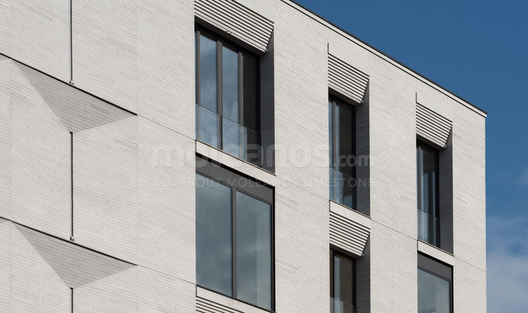 Grey limestone cladding - Moscow