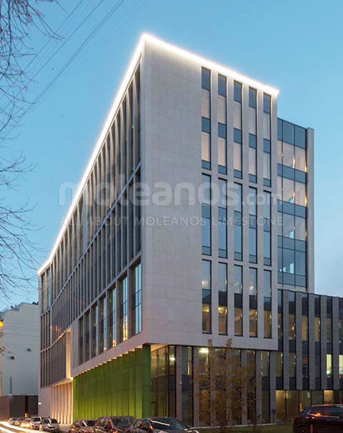 Krasina Business Center limestone cladding