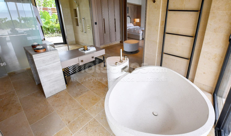 Jura Beige limestone bath design